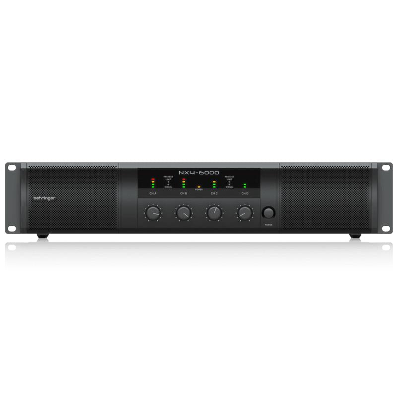 Behringer NX4-6000 Ultra-Lightweight 6000-Watt 4-Channel Class-D Power Amplifier with Smartsense-Cannon Sound And Light
