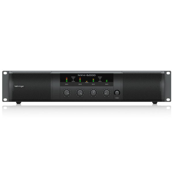 Behringer NX4-6000 Ultra-Lightweight 6000-Watt 4-Channel Class-D Power Amplifier with Smartsense-Cannon Sound And Light