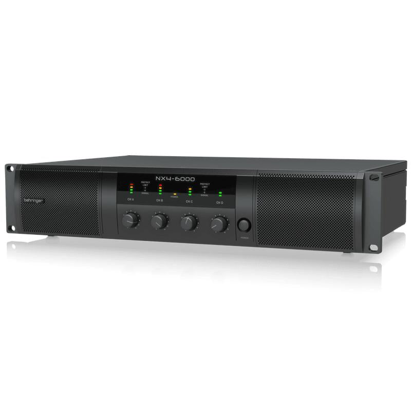 Behringer NX4-6000 Ultra-Lightweight 6000-Watt 4-Channel Class-D Power Amplifier with Smartsense-Cannon Sound And Light