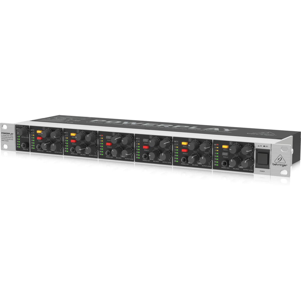 Behringer POWERPLAY HA6000 6-Channel High-Power Headphones Mixing and Distribution Amplifier-Cannon Sound And Light