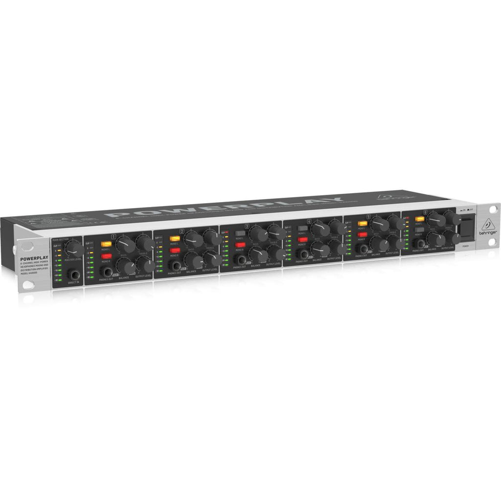 Behringer POWERPLAY HA6000 6-Channel High-Power Headphones Mixing and Distribution Amplifier-Cannon Sound And Light