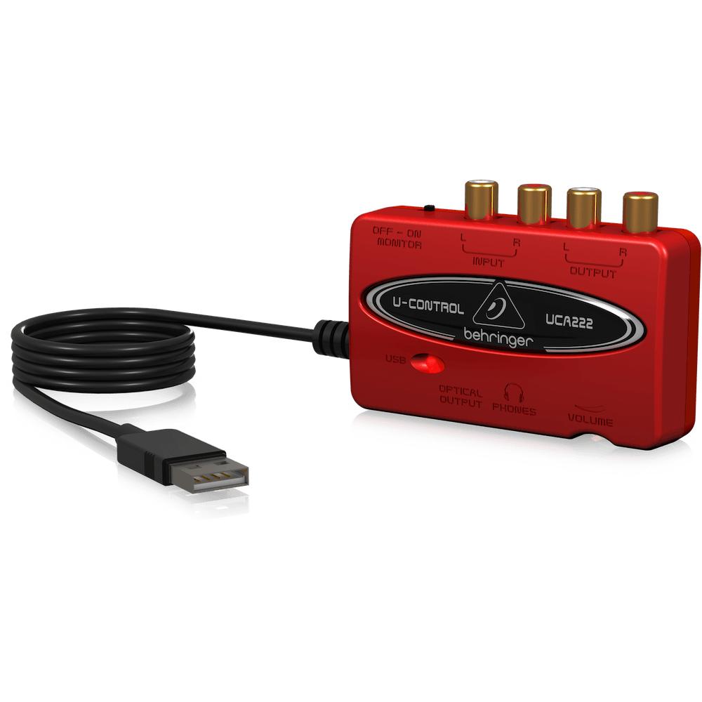 Behringer U-CONTROL UCA222 2 In/2 Out USB Audio Interface with Digital Output-Cannon Sound And Light