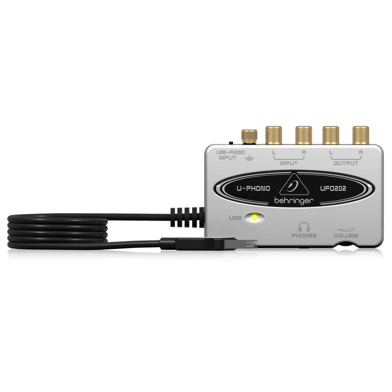 Behringer U-PHONO UFO202 USB/Audio Interface with Built-in Phono Preamp-Cannon Sound And Light