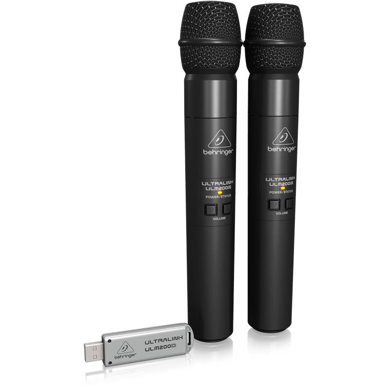 Behringer ULTRALINK ULM202USB 2.4 GHz Digital Wireless System w/2 Microphones & USB Receiver-Cannon Sound And Light