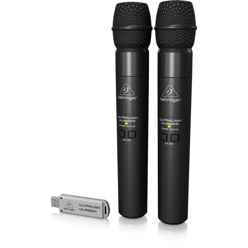 Behringer ULTRALINK ULM202USB 2.4 GHz Digital Wireless System w/2 Microphones & USB Receiver-Cannon Sound And Light