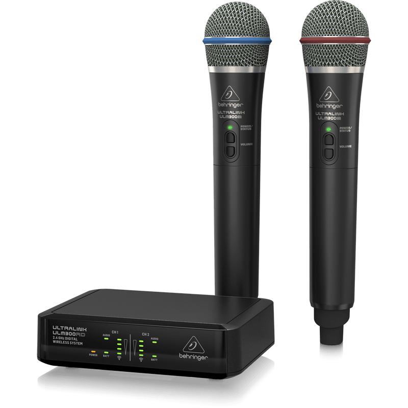 Behringer ULTRALINK ULM302MIC 2.4 GHz Digital Wireless System with 2 Handheld Microphones and Receiver-Cannon Sound And Light
