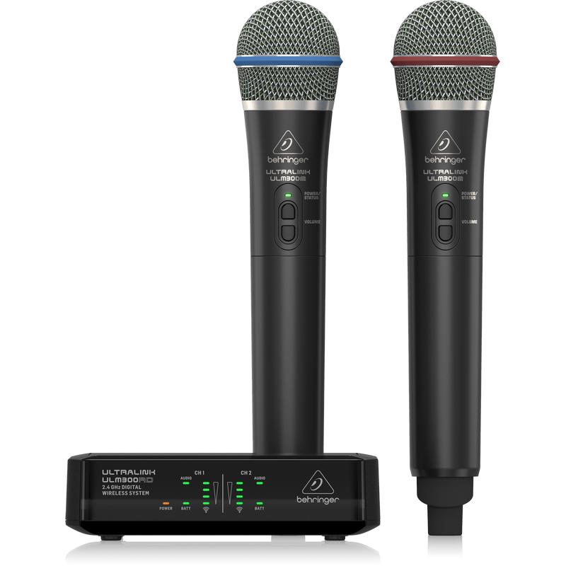 Behringer ULTRALINK ULM302MIC 2.4 GHz Digital Wireless System with 2 Handheld Microphones and Receiver-Cannon Sound And Light