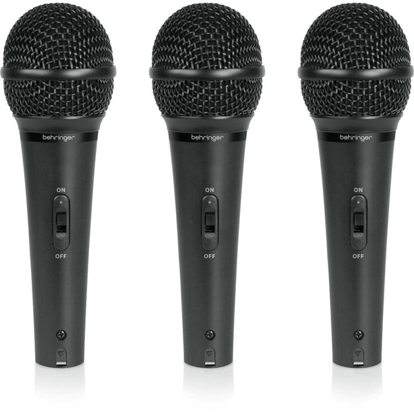 Behringer ULTRAVOICE XM1800S Dynamic Cardioid Vocal Microphone 3-Pack-Cannon Sound And Light