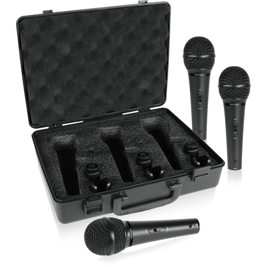 Behringer ULTRAVOICE XM1800S Dynamic Cardioid Vocal Microphone 3-Pack-Cannon Sound And Light