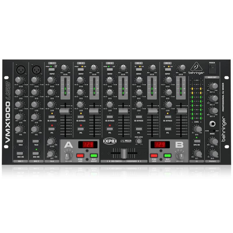 Behringer VMX1000USB Professional 7-Channel Rack-Mount DJ Mixer-Cannon Sound And Light
