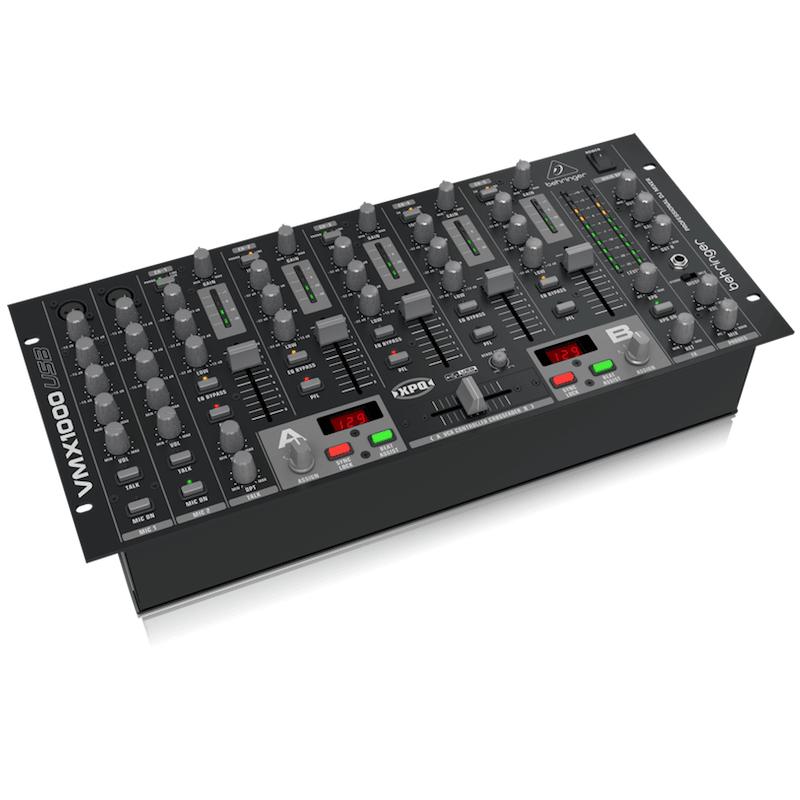 Behringer VMX1000USB Professional 7-Channel Rack-Mount DJ Mixer-Cannon Sound And Light