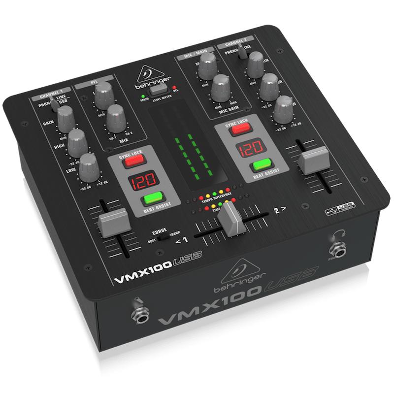 Behringer VMX100USB Professional 2-Channel DJ Mixer with USB/Audio Interface, BPM Counter & VCA Control-Cannon Sound And Light