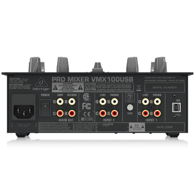 Behringer VMX100USB Professional 2-Channel DJ Mixer with USB/Audio Interface, BPM Counter & VCA Control-Cannon Sound And Light