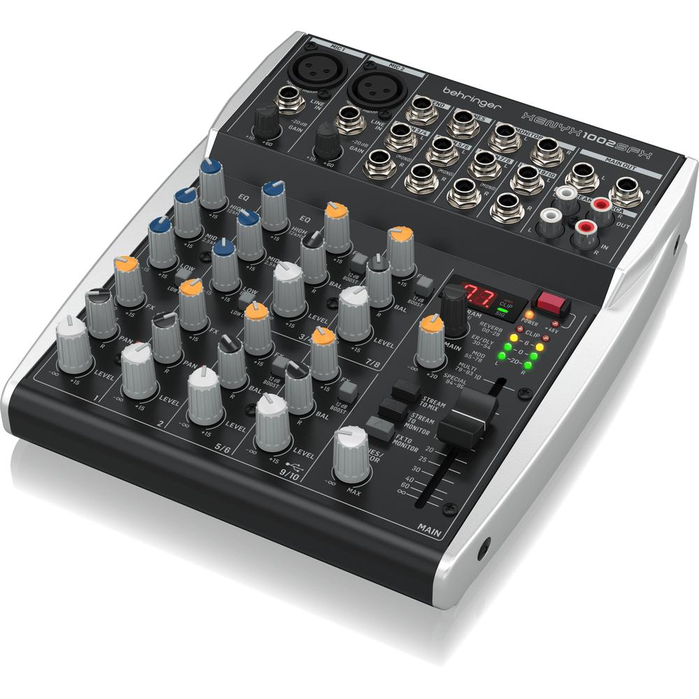 Behringer XENYX 1002SFX 10-Input Mixer with USB & FX-Cannon Sound And Light