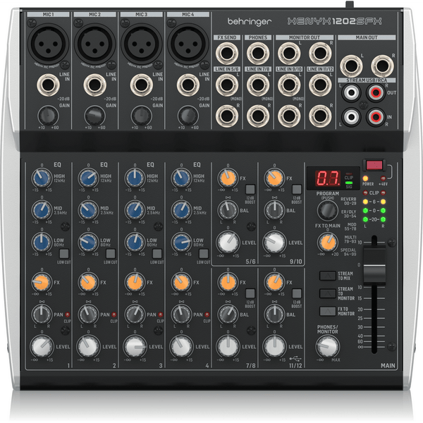 Behringer XENYX 1202SFX 12-Input Mixer with USB & FX