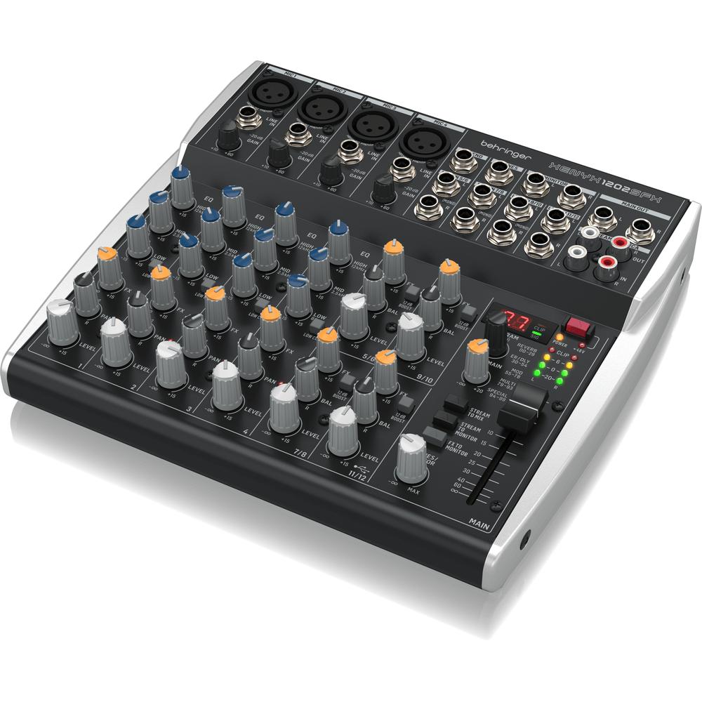Behringer XENYX 1202SFX 12-Input Mixer with USB & FX-Cannon Sound And Light