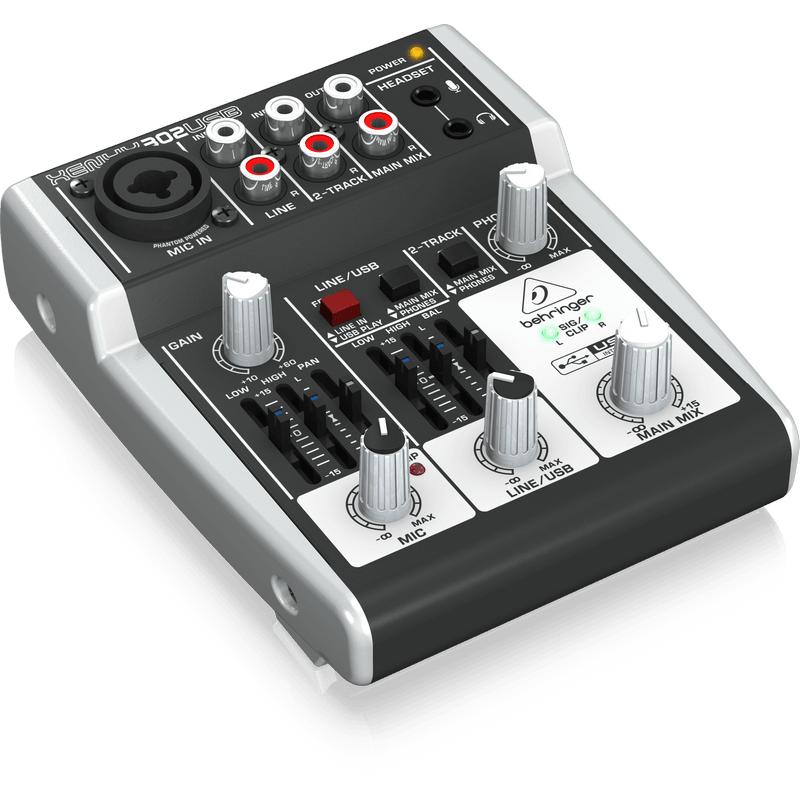 Behringer XENYX 302USB Premium 5-Input Mixer with USB/Audio Interface-Cannon Sound And Light