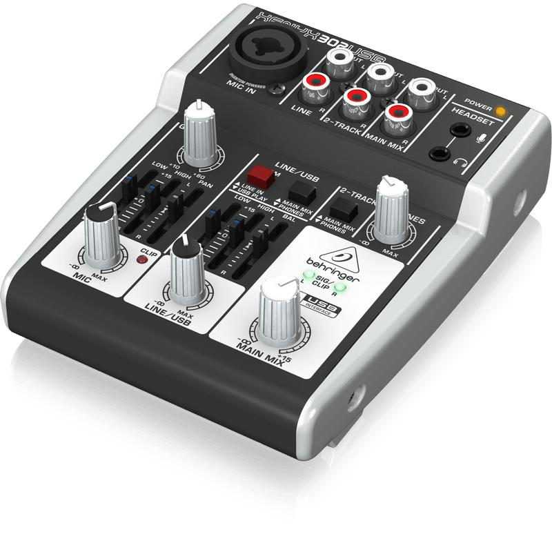 Behringer XENYX 302USB Premium 5-Input Mixer with USB/Audio Interface-Cannon Sound And Light