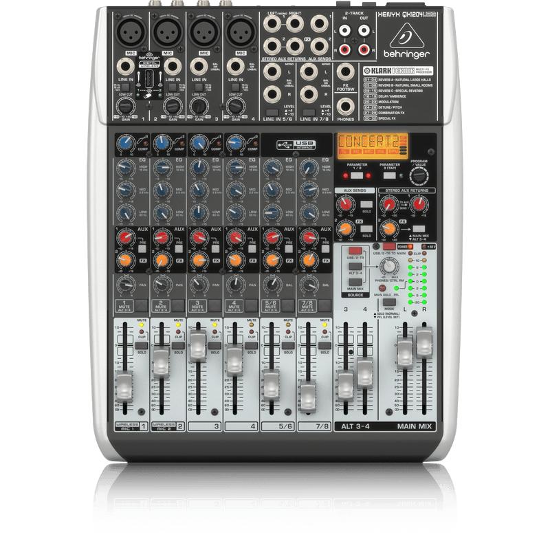 Behringer XENYX QX1204USB Premium 12-Input 2/2-Bus Mixer-Cannon Sound And Light