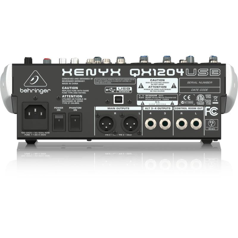 Behringer XENYX QX1204USB Premium 12-Input 2/2-Bus Mixer-Cannon Sound And Light