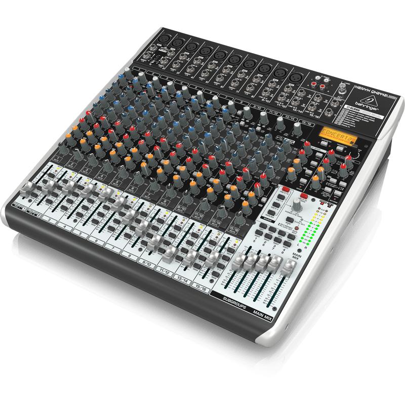 Behringer XENYX QX2442USB 24-Input 4/2-Bus Mixer w/ XENYX Mic Preamps, Compressors & Multi-FX-Cannon Sound And Light
