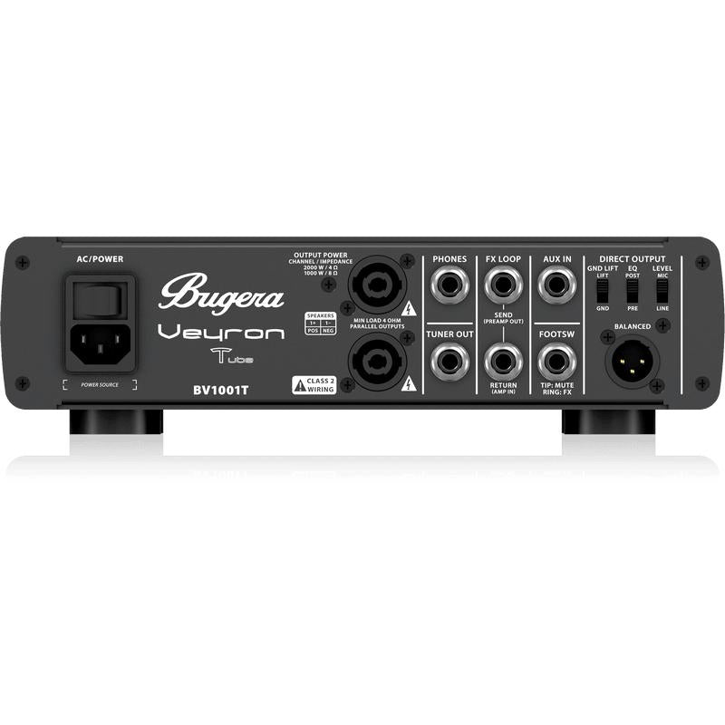 Bugera Veyron BV1001T 2,000-Watt Class-D Bass Amplifier with Tube Preamp-Cannon Sound And Light
