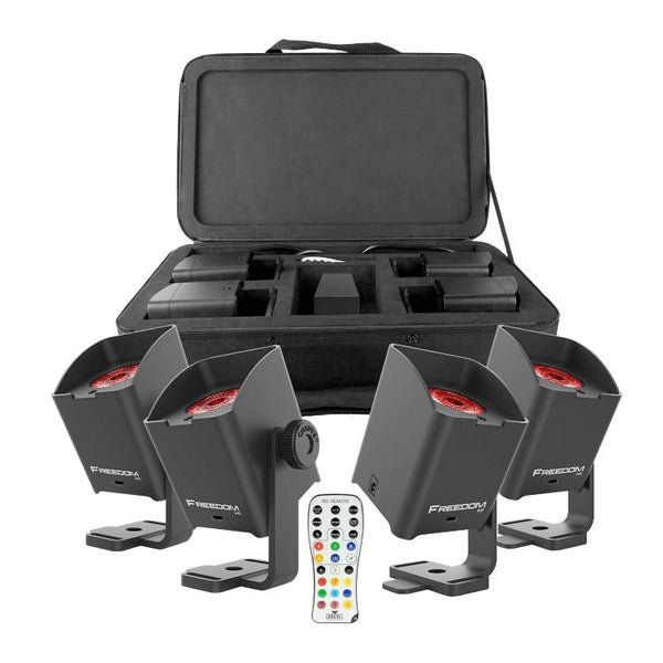 Chauvet DJ Freedom H1 4x 10 Watt Hex-colour Battery Powered LED Wash Light Package-Cannon Sound And Light