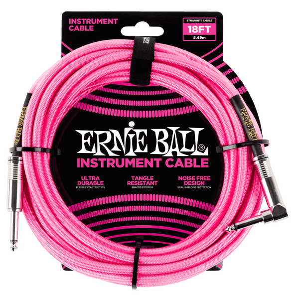 ernie-ball-p06083-neon-pink-braided-right-angled-jack-to-straight-jack-instrument-cable---18-feet-55-metre-34339803
