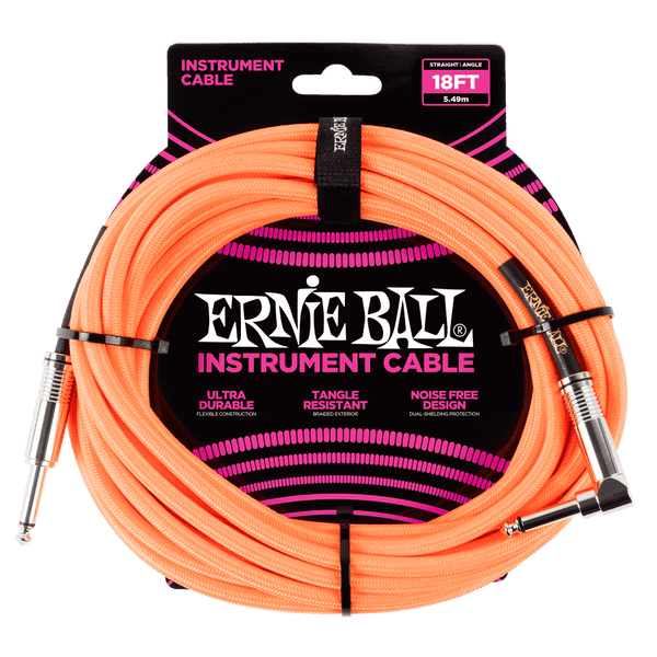 ernie-ball-p06084-neon-orange-braided-right-angled-jack-to-straight-jack-instrument-cable---18-feet-55-metre-34339804
