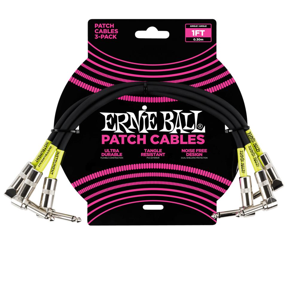 Ernie Ball Guitar Patch Cable 3 Packs-Cannon Sound And Light