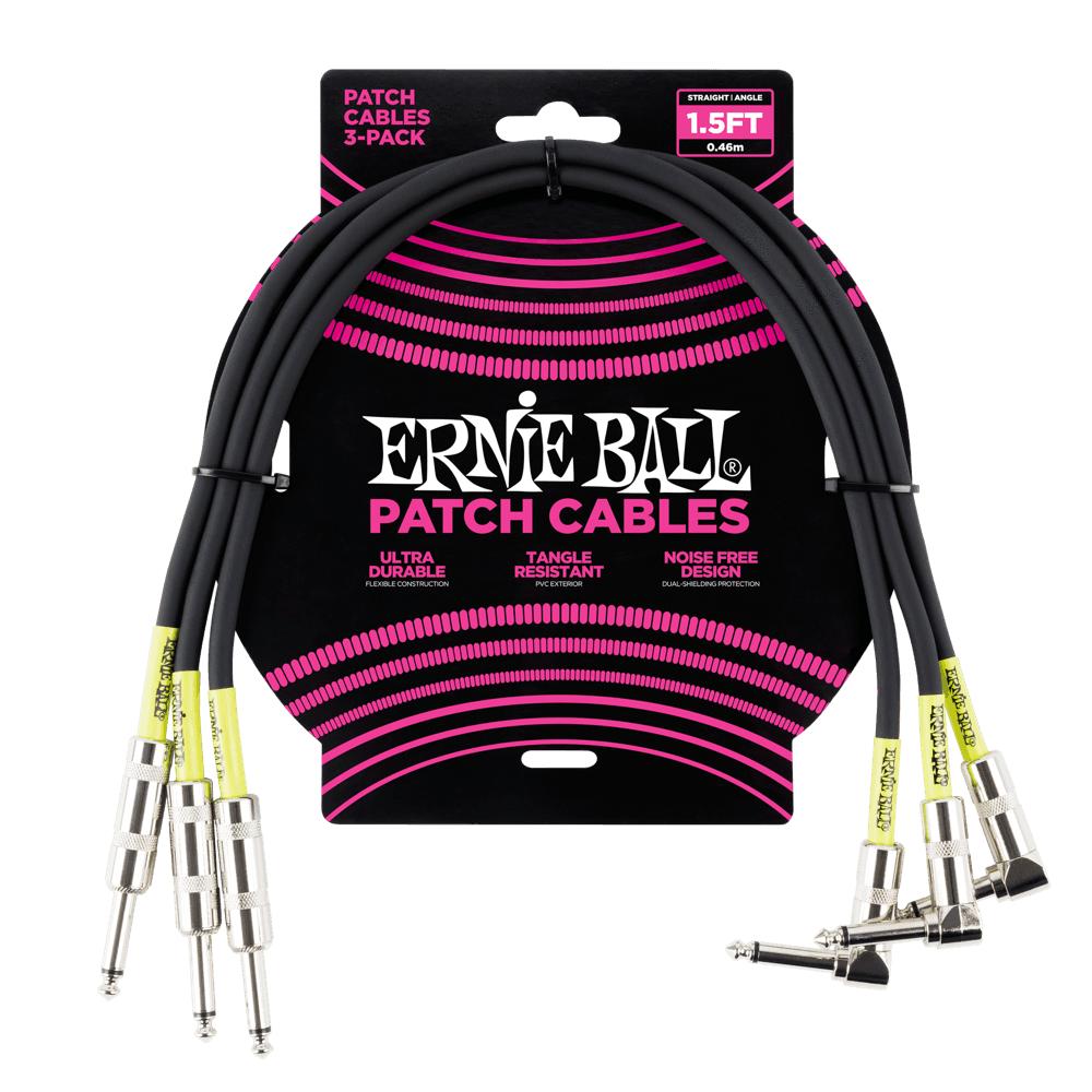 Ernie Ball Guitar Patch Cable 3 Packs-Cannon Sound And Light