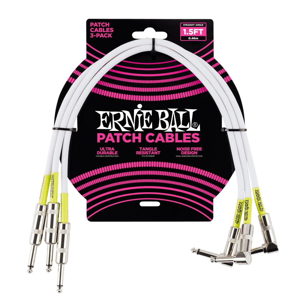 Ernie Ball Guitar Patch Cable 3 Packs-Cannon Sound And Light