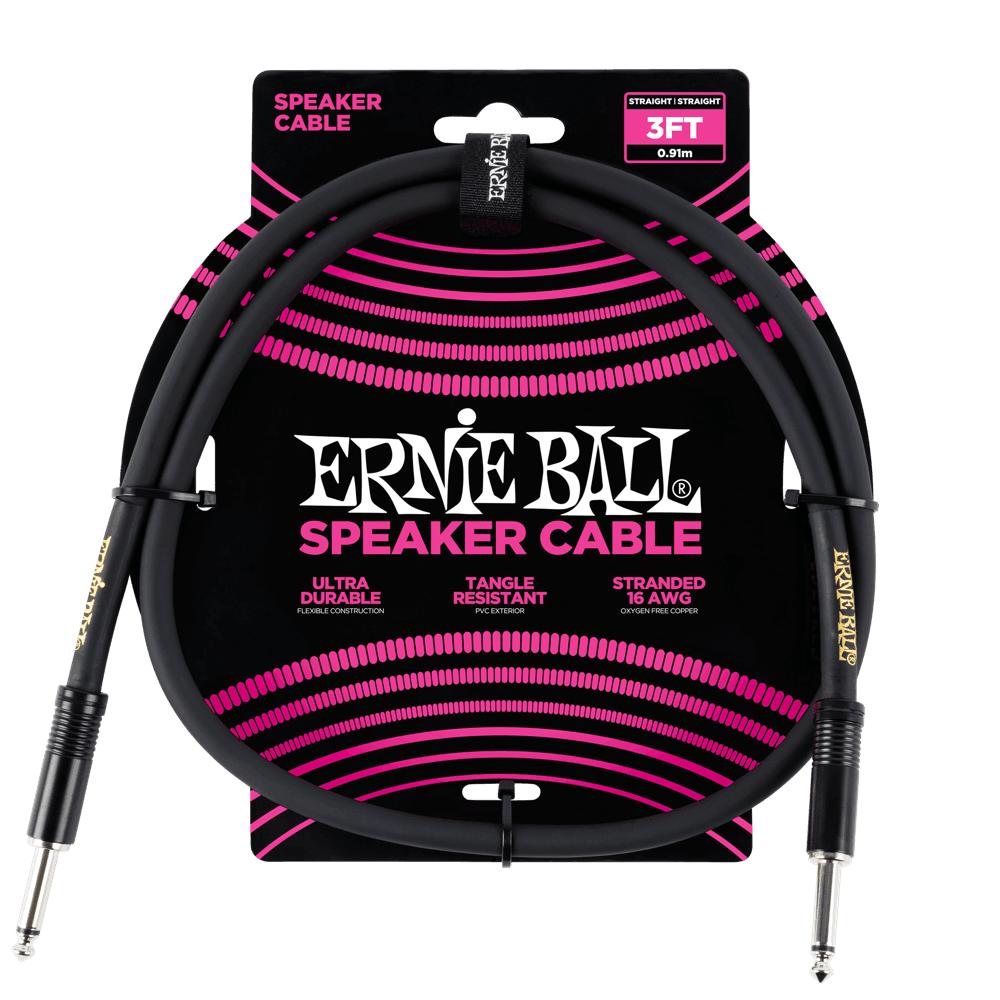 Ernie Ball P06071 Straight Jack to Jack Speaker Cable - 1 Metre-Cannon Sound And Light