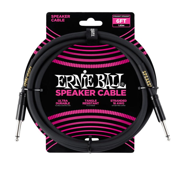 Ernie Ball P06072 Straight Jack to Jack Speaker Cable - 2 Metre-Cannon Sound And Light