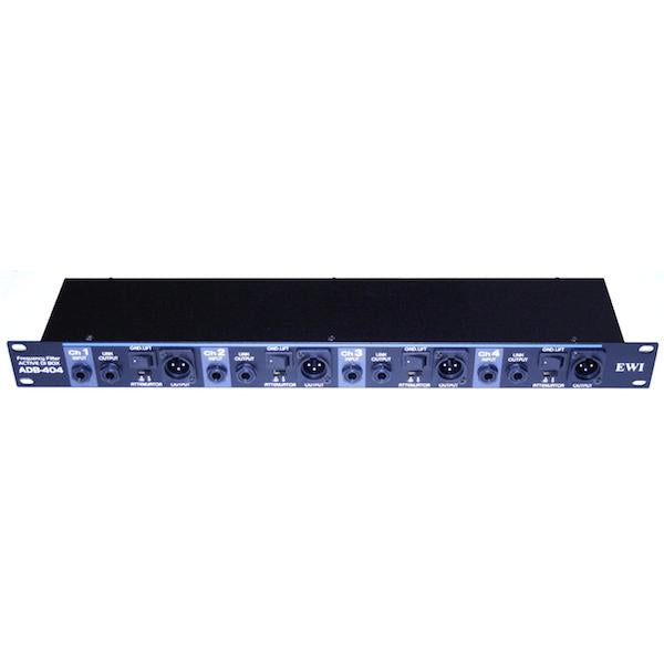 EWI ADB-404 4-Channel Rack Mountable Active DI Box-Cannon Sound And Light