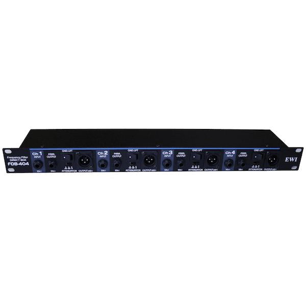 EWI FDB-404 4 Channel Rack-Mountable Passive Direct Box-Cannon Sound And Light