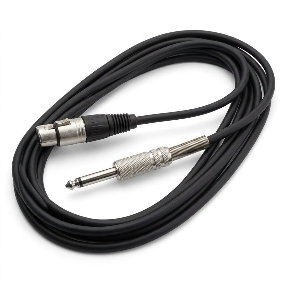 EWI MBCP XLR Female to 1/4" Jack Microphone Cable - 3, 6 & 9 Metre-Cannon Sound And Light