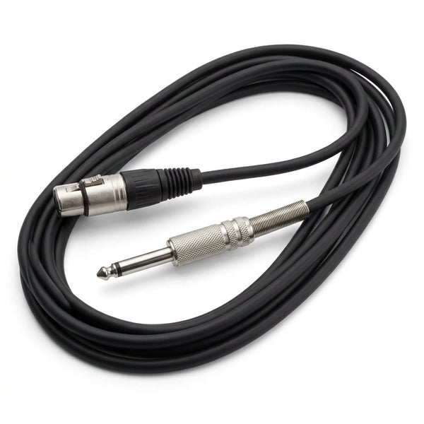 EWI MBCP XLR Female to 1/4" Jack Microphone Cable - 3, 6 & 9 Metre-Cannon Sound And Light
