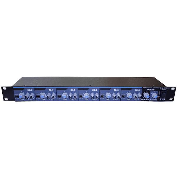 EWI ML-620E 6 Channel Rack-Mountable 1RU Mic/Line Mixer-Cannon Sound And Light