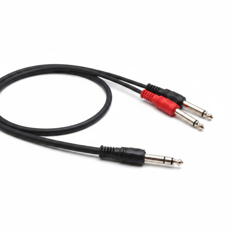 EWI INS10 TRS Stereo Jack To 2 Mono Jacks Y Insert Cable - 3 Metre-Cannon Sound And Light