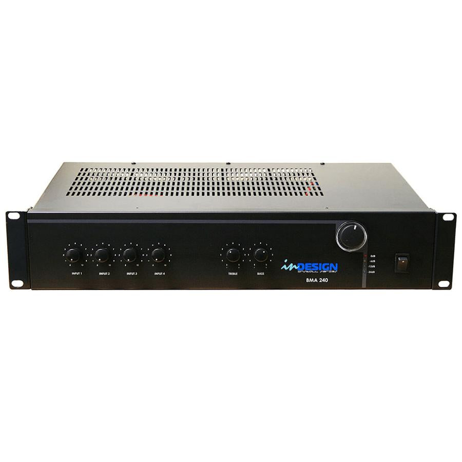 inDESIGN BMA 240 4 Mic/line Input 240Watt Mixer Amplifier-Cannon Sound And Light