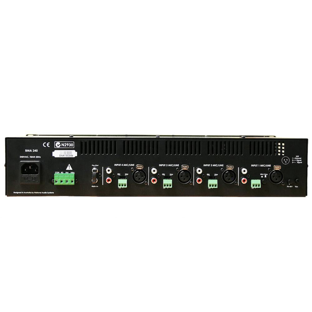 inDESIGN BMA 240 4 Mic/line Input 240Watt Mixer Amplifier-Cannon Sound And Light