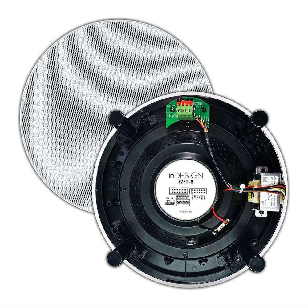 inDESIGN EZFIT-8 White 8 Inch 2-way Coaxial Ceiling Speaker