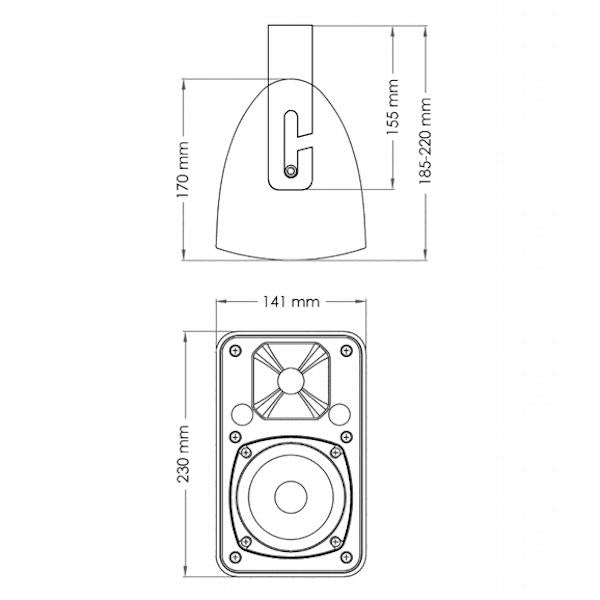 inDESIGN iD-BGM4 4″ 2-Way Weather Resistant Installation Speakers (pair) - Black or White-Cannon Sound And Light