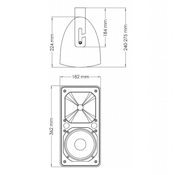 inDESIGN iD-BGM6 V2 6″ 2-Way Weather Resistant Installation Speakers (pair) - Black or White-Cannon Sound And Light