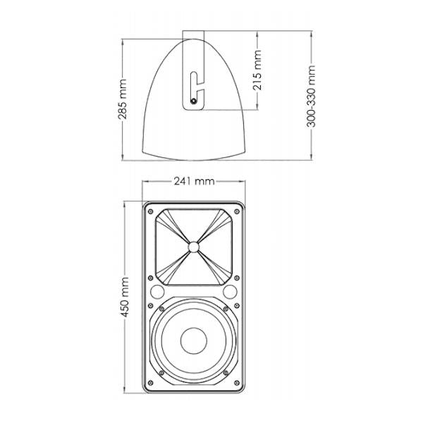 inDESIGN iD-BGM8 8″ 2-Way Weather Resistant Installation Speakers (pair) - Black or White-Cannon Sound And Light
