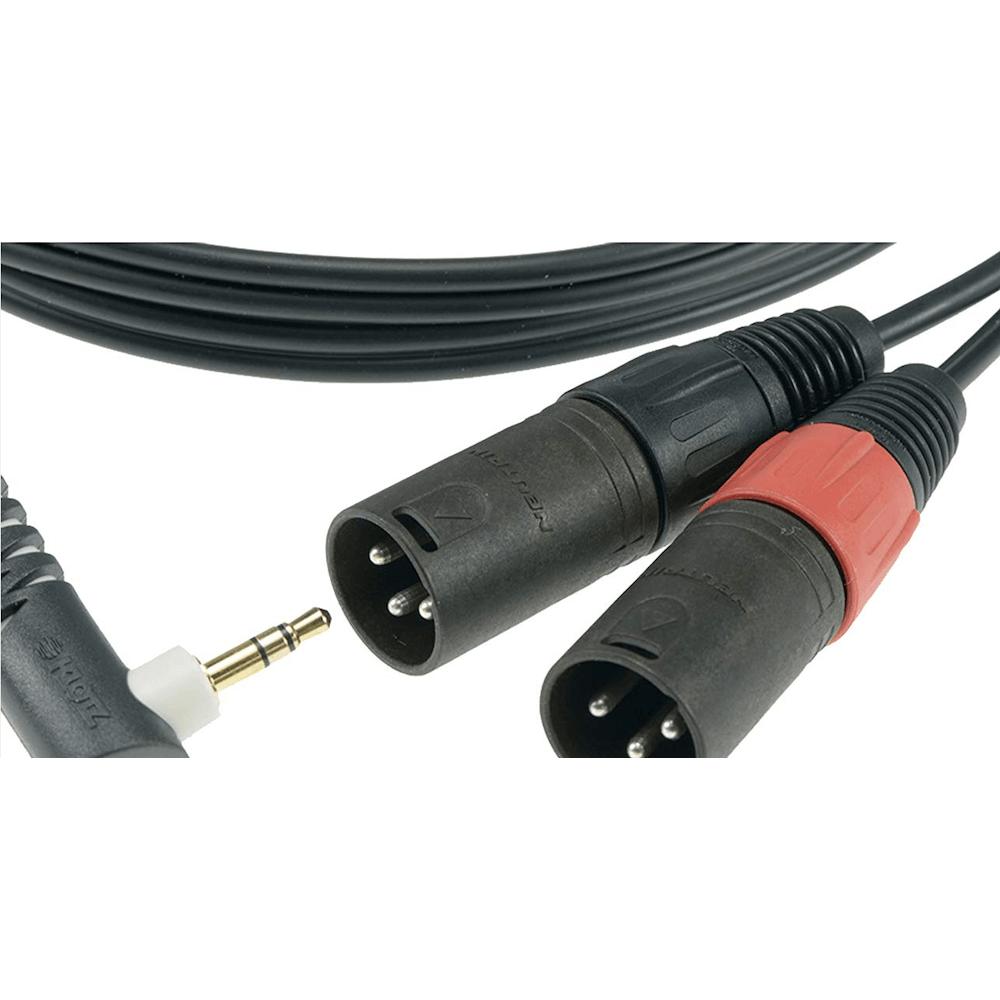 Klotz AY9 Right-angled Mini Jack 3.5 mm to 2 x XLR Male - 2 Metre-Cannon Sound And Light