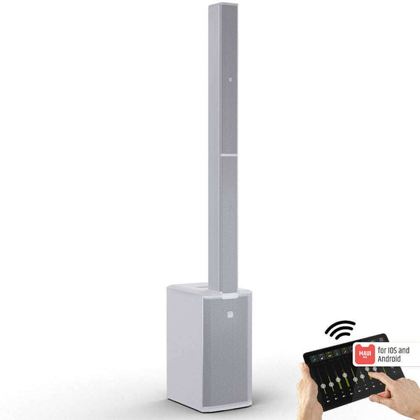 LD Systems MAUI11G3MIXW Portable Cardioid Column PA w/ Digital Mixer - White