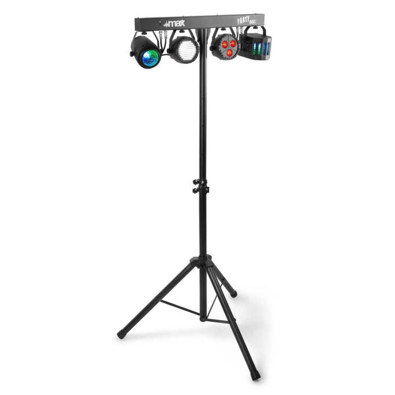 MAX PartyBar09 1x Par, 1x Strobe, 1x Derby + 1x Jellymoon LED-Cannon Sound And Light