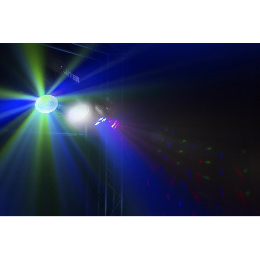 MAX PartyBar09 1x Par, 1x Strobe, 1x Derby + 1x Jellymoon LED-Cannon Sound And Light